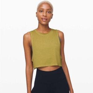 Lululemon Muscle Love Crop Tank Top Women’s 8 Fade Washed Grape Leaf Pima Cotton